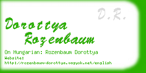 dorottya rozenbaum business card